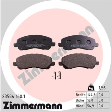 Zimmermann Brake pads for CHRYSLER SEBRING (JS) front