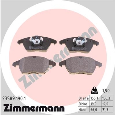 Zimmermann Brake pads for PEUGEOT 308 SW (4E_, 4H_) front