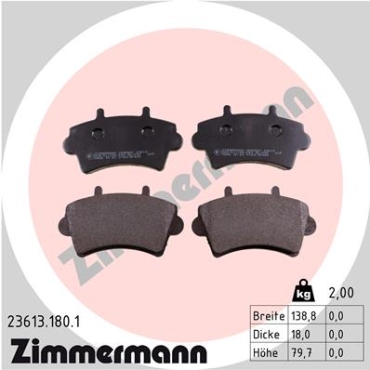 Zimmermann Brake pads for OPEL MOVANO Kasten (X70) front