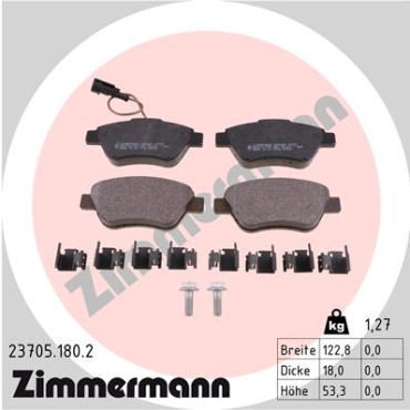 Zimmermann Brake pads for CITROËN NEMO Kasten (AA_) front