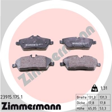 Zimmermann Brake pads for BMW 1 (E81) front