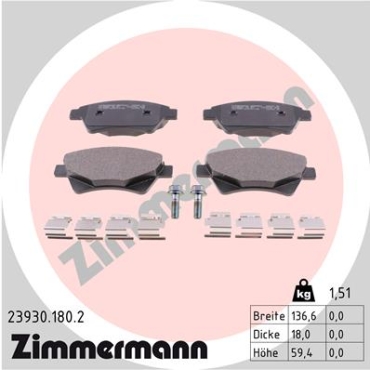 Zimmermann Brake pads for RENAULT MEGANE II Coupé-Cabriolet (EM0/1_) front