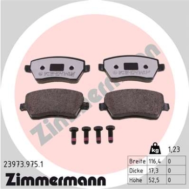 Zimmermann rd:z Brake pads for RENAULT CLIO IV Grandtour (KH_) front