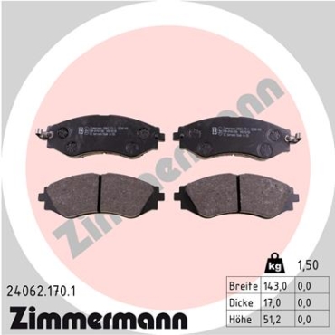 Zimmermann Brake pads for CHEVROLET EVANDA front