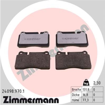 Zimmermann rd:z Brake pads for VW TOUAREG (CR7) front