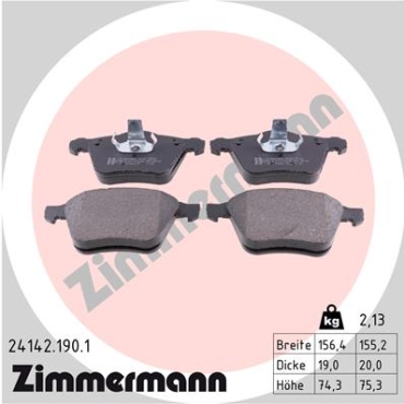 Zimmermann Brake pads for FORD GALAXY (WM) front