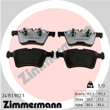 Zimmermann rd:z Brake pads for MERCEDES-BENZ GL-KLASSE (X164) front