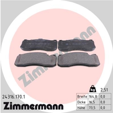Zimmermann Brake pads for BMW 3 (E90) front