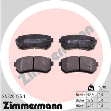 Zimmermann Brake pads for HYUNDAI ACCENT III Stufenheck (MC) rear