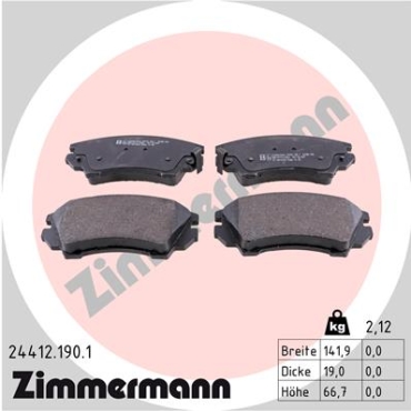Zimmermann Brake pads for OPEL ASTRA J Stufenheck front