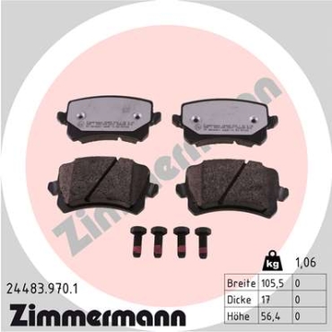 Zimmermann rd:z Brake pads for VW PASSAT CC (357) rear