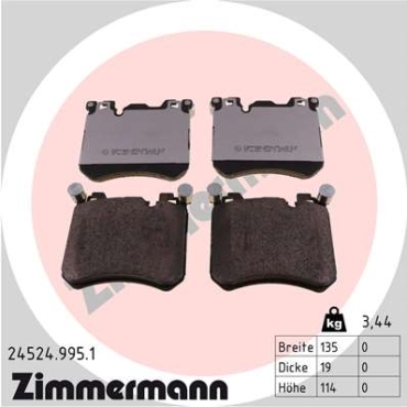 Zimmermann rd:z Brake pads for ROLLS-ROYCE WRAITH (RR5) front