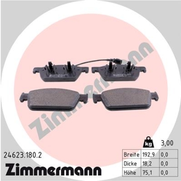 Zimmermann Brake pads for VW TRANSPORTER T6 Pritsche/Fahrgestell (SFD, SFE, SFL, SFZ) front