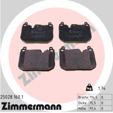 Zimmermann Brake pads for BMW X2 (F39) front
