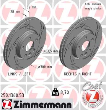 Zimmermann Sport Brake Disc for LAND ROVER RANGE ROVER EVOQUE Cabriolet (L538) front