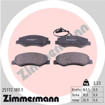 Zimmermann Brake pads for NISSAN NV400 Bus (X62, X62B) rear