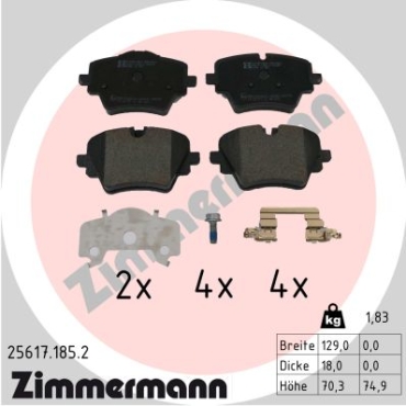 Zimmermann Brake pads for MINI MINI COUNTRYMAN (U25) front