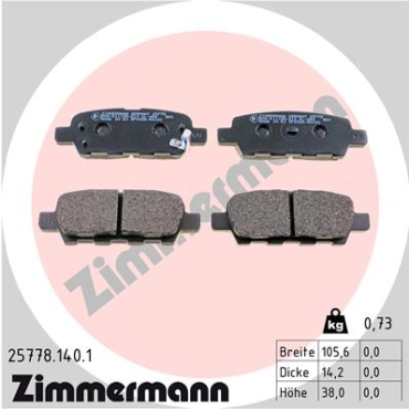 Zimmermann Brake pads for RENAULT KOLEOS II (HC_) rear