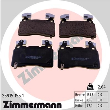 Zimmermann Brake pads for CHEVROLET CORVETTE (C7) front