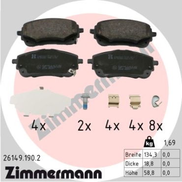 Zimmermann Bremsbeläge für SUZUKI SWACE (AMZ_) vorne