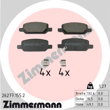 Zimmermann Brake pads for TESLA MODEL Y (5YJY) rear