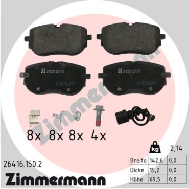 Zimmermann Bremsbeläge für VW ID.5 (E39) vorne