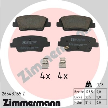 Zimmermann Brake pads for HYUNDAI IONIQ 5 (NE) rear