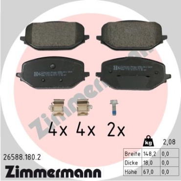 Zimmermann Brake pads for PEUGEOT 508 SW II (FC_, FJ_, F4_) front