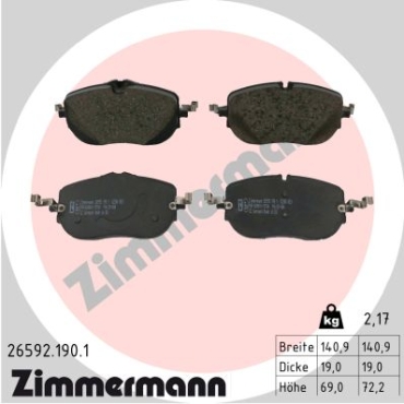 Zimmermann Brake pads for MERCEDES-BENZ C-KLASSE All-Terrain (S206) front