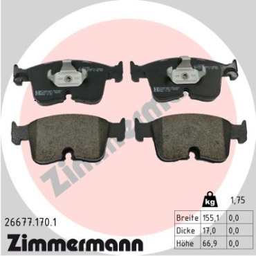 Zimmermann Bremsbeläge für VW GOLF VIII (CD1, DA1) vorne