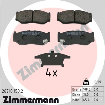 Zimmermann Bremsbeläge für SUZUKI SWIFT V (AZ) vorne