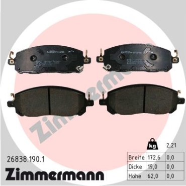Zimmermann Bremsbeläge für NISSAN ARIYA (FE0) vorne