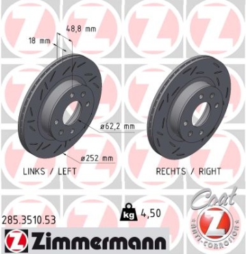 Zimmermann Sport Brake Disc for HYUNDAI i10 III (AC3, AI3) front