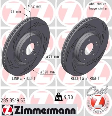 Zimmermann Sport Brake Disc for KIA CADENZA II (YG) front