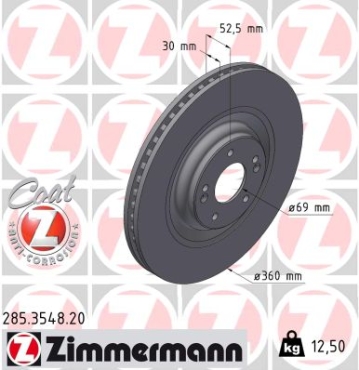 Zimmermann Bremsscheibe für HYUNDAI i30 FASTBACK (PDE, PDEN) vorne