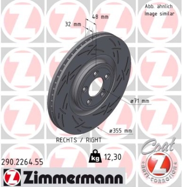 Zimmermann Sport Brake Disc for JAGUAR XF I (X250) front right