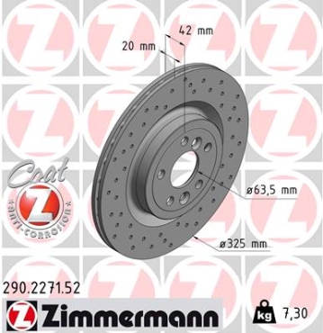 Zimmermann Sport Brake Disc for JAGUAR XE (X760) rear
