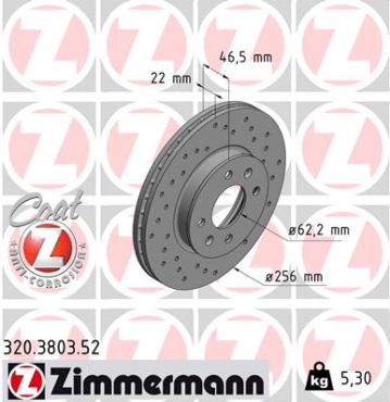 Zimmermann Sport Brake Disc for KIA RIO II Stufenheck (JB) front