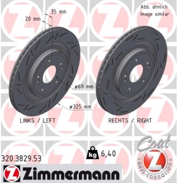 Zimmermann Sportbremsscheibe Black Z für KIA SORENTO IV (MQ4, MQ4A) hinten