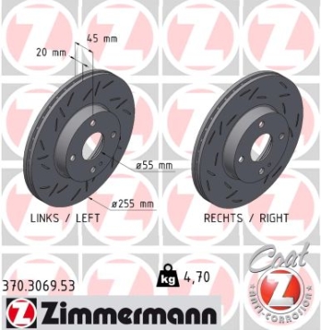 Zimmermann Sport Brake Disc for MAZDA MX-5 I (NA) front