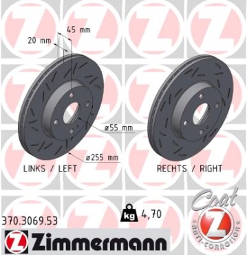 Zimmermann Sport Brake Disc for MAZDA MX-5 II (NB) front