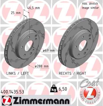 Zimmermann Sport Brake Disc for MERCEDES-BENZ SLK (R170) front