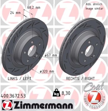 Zimmermann Sport Brake Disc for MERCEDES-BENZ E-KLASSE (W212) rear