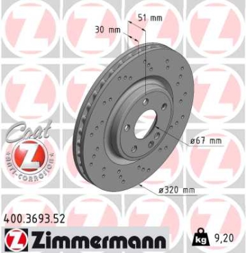 Zimmermann Sport Brake Disc for INFINITI QX30 front