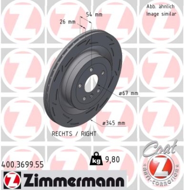 Zimmermann Sport Brake Disc for MERCEDES-BENZ M-KLASSE (W166) rear right
