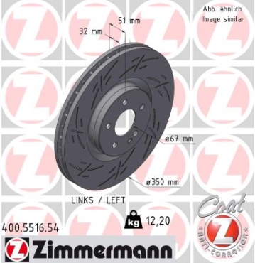 Zimmermann Sport Brake Disc for MERCEDES-BENZ A-KLASSE (W176) front left