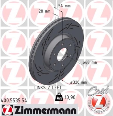 Zimmermann Sport Brake Disc for NISSAN NAVARA NP300 Pritsche/Fahrgestell (D23) front