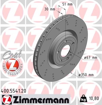 Zimmermann Brake Disc for MERCEDES-BENZ CLA Shooting Brake (X118) front