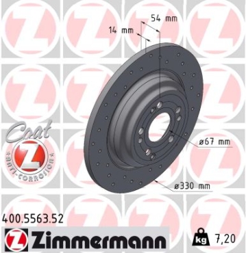 Zimmermann Sportbremsscheibe Sport Z für MERCEDES-BENZ GLE (V167) hinten