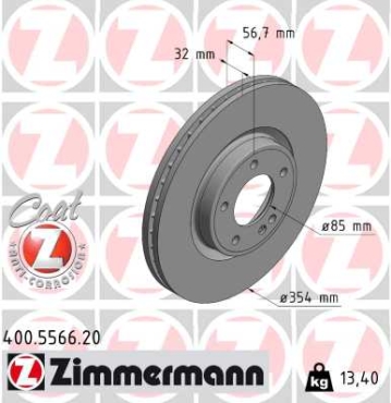 Zimmermann Brake Disc for MERCEDES-BENZ G-KLASSE (W463) front